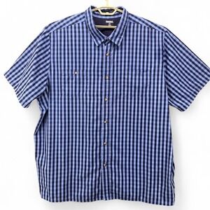 King Size‎ Button Up Shirt Blue 4XL Tall